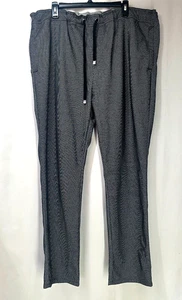 Moshuma Comfort Pants Dotted Black & White Elastic w/Tie Waist Men's 3XL x32" - Picture 1 of 8