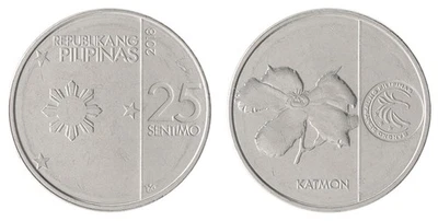 Philippines 25 Sentimo, 2017-2020, KM #299, Mint - Image 1 of 3