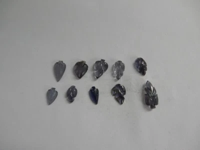 Iolita tallada, 10 piezas, tonos de azul, 17,75 quilates en total Foto 1 de 2