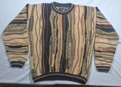 Suéter De Colección Baracuta por Tundra Años 90 Estilo Coogi Jamaicano Colorway Tejido Mediano  Foto 1 de 4