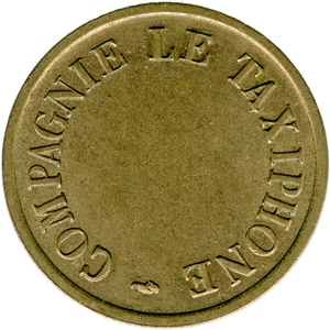 ☆ FRANCE ☆ COMPAGNIE LE TAXIPHONE Ø19 • OLD FRENCH TELEPHONE TOKEN• JETON ☆C6837 - Picture 1 of 4