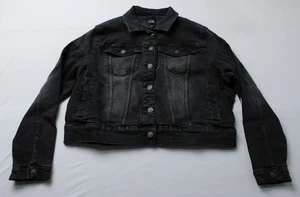 LulaRoe Women's Oversized Versatile Harvey Denim Jacket AP2 Black/Grey Size: XL - Picture 1 of 6