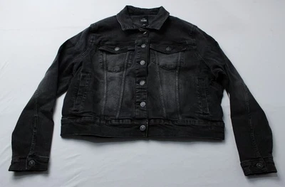 LulaRoe Women's Oversized Versatile Harvey Denim Jacket AP2 Black/Grey Size: XL - Image 1 of 4