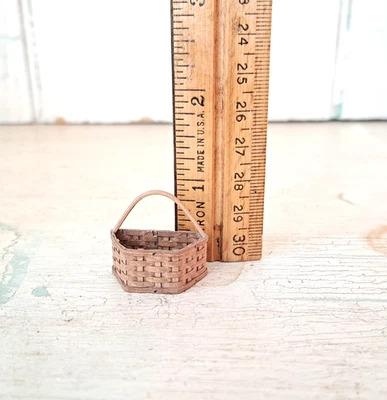 IGMA Artist Al Chandronnait Basket Dollhouse Miniature 1" Tall x 1" Wide - Image 1 of 4