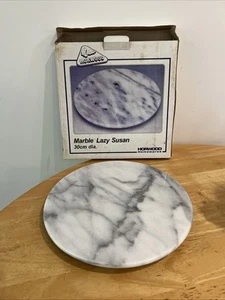 Vintage Horwood weiß Marmor Stein Lazy Susan Küche Esszimmer Haus Retro - Bild 1 von 5