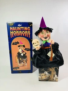 Haunting Horrors Russ Animated Halloween Witch Green Eyes Light Up Works/READ - Picture 1 of 6