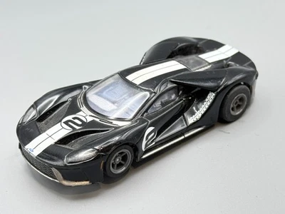 TOMY AFX RACEMASTERS HO Slot Car - FORD GT HERITAGE, Black/White #2 SET ONLY CAR - Image 1 of 4
