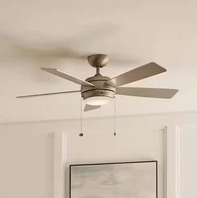 Kichler Starkk 52″ 5 Blade LED Ceiling Fan 330174NI Transitional Brushed Nickel - Image 1 of 4