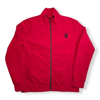Pringle Fleece Jacket Womens Size L Red Long Sleeve Full Zip Pringle Jacket - Image 1 of 4