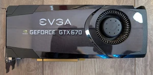 EVGA NVIDIA GEFORCE GTX 670 2GB PCI-E Graphics Card + Backplate - Picture 1 of 7