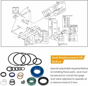 59Pcs Seal Replacement Kit For Sears Craftsman 2 Ton Floor Jack Hydraulic Repair - Picture 1 of 11