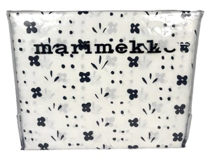 Marimekko KING White Black Sheet Set Kukkaketo Flowers Floral 100% Cotton Modern - Picture 1 of 11