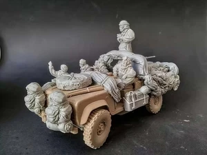 1:35 Resin Figuren Bausatz 5 Modern Soldiers Land Rover Crew Sas (ohne Autos) unbemalt - Bild 1 von 24