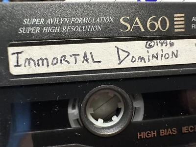 1996 PROMO IMMORTAL DOMINION DEMO DEATH THRASH METAL CASSETTE COLORADO RARE Foto 1 de 4