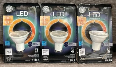 Lot 3 GE LED 50W replacement 7w Indoor Floodlight Bright White 120V Dim 500L - Image 1 of 2