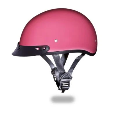 Cascos Daytona Gorra Calavera 1/2 Cara Abierta Brillo Rosa D.O.T. Casco de moto Foto 1 de 4