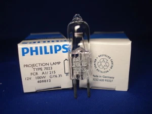 PHILIPS 7023 FCR 12V100W GY6.35 50H instrument lamp light bulb made in germany - Picture 1 of 1