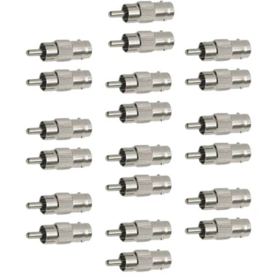 50PC BNC Female Plug RCA Male Jack Coax Cable Adapter Connector Coupler CCTV - Image 1 of 3