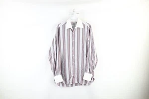 Vtg Turnbull & Asser Mens 15 38cm Rainbow Striped Collared Button Shirt Cotton - Picture 1 of 10