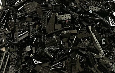 Bulk lot of 275 BLACK LEGO Specialty Pieces Bricks Plates Slopes Studs Parts - Image 1 of 2