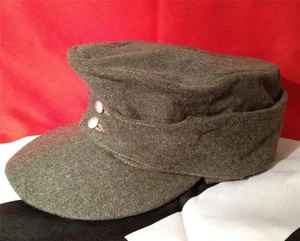 WW2 EJÉRCITO ALEMÁN HEER M43 GORRA DE ESQUÍ - Ejército Militar Sombrero de Campo Verde Talla 59/61 - Imagen 1 de 1