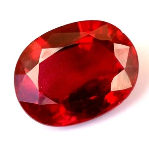 AAA Treated Mozambique Red Ruby 14.90 CT Certified STUNNING Oval Cut Gemstone - Picture 1 of 6