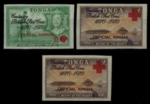 Tonga 1970 - Servicio - Mi-N.o 55-57 ** - Estampillada sin montar o nunca montada - Cruz Roja / Cruz Roja - Imagen 1 de 1