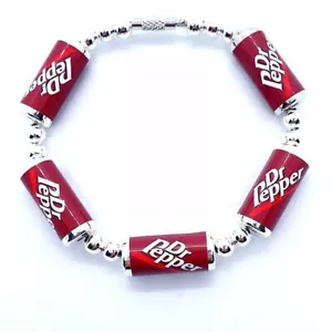 Unique DR PEPPER CANS BRACELET handcrafted COCA COLA bangle GIFT soda COOL! - Picture 1 of 1