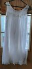 Vintage Double Layer White Shadowline Nightgown Size Small