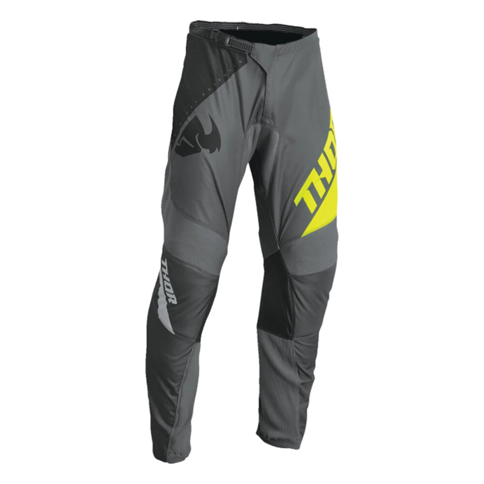 Thor Sector Edge Dark Gray and Acid Green MX Off Road Pants Men's Sizes 28 - 42 - Image 1 of 1