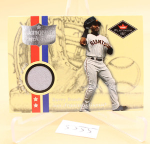2001 Barry Bonds Fleer Platinum National Patch Time Game Used NM+