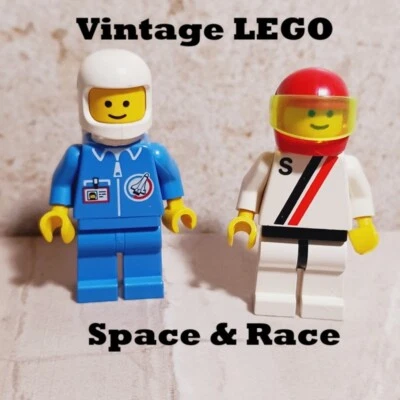 Vintage LEGO Classic SPACE & RACE Lot of 2 Minifigures Air tanks Great Print - Image 1 of 2