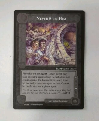 Middle-Earth TCG CCG Promo Card, Never Seen Him, 1996 - Image 1 of 2