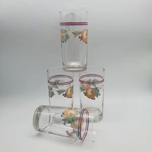 Corelle Abundance drinking Glasses Tumblers Set Of 4 Tall Corning vintage - Picture 1 of 6