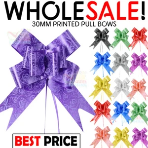 20 Pull Bows 30mm Wedding Car Gift Wrap Ribbon Florist WATERPROOF Decorations UK - Picture 1 of 15