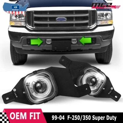 Luces antiniebla transparentes 99-04 para Ford F250 F350 F450 Super Duty con bisel + par de lámparas Foto 1 de 4