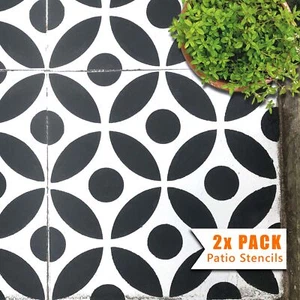 Terrassenfliesenschablonen für quadratische Betonböden Gartenplatten - Tsunagi Fleck - Bild 1 von 6