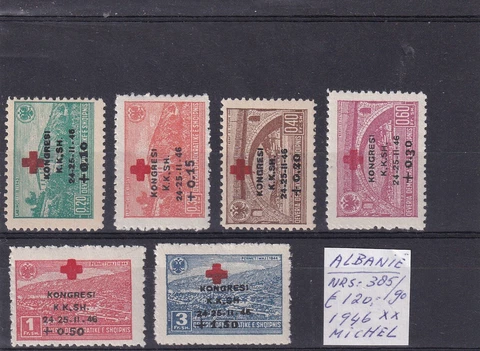 0040 Albania 1946 MNH Mi. 385/390 Nice set see scan Cover