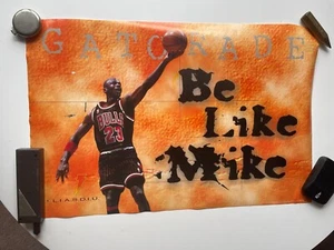 1998 MICHAEL AIR JORDAN GATORADE BE LIKE MIKE POSTER PROMO NEW BULLS NBA - Picture 1 of 4