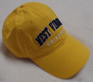 NWT WVU West Virginia cap / hat, Legacy, 1 size, gold w/ blue, white - Picture 1 of 11