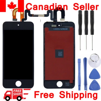 LCD Replacement for iPod Touch 5th 6th Gen Screen Glass A1509 A1421 A1574 Black - Image 1 of 4