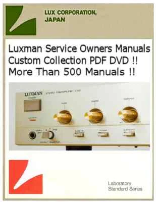 Luxman Service Owners Manuals Mega Collection Audio Computer DVD !! - Image 1 of 4
