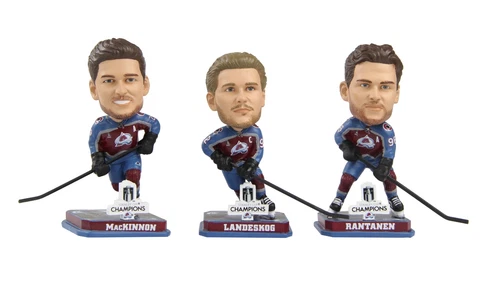 Colorado Avalanche Stanley Cup Mini Bobblehead Set MacKinnon Landeskog Rantanen Cover