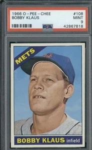 1966 OPC O-Pee-Chee #108 Bobby Klaus PSA 9 - Foto 1 di 2
