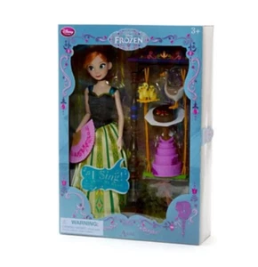 Disney Store Frozen Anna in Green Exclusive 12” singing Doll w accessories NEW - Picture 1 of 2