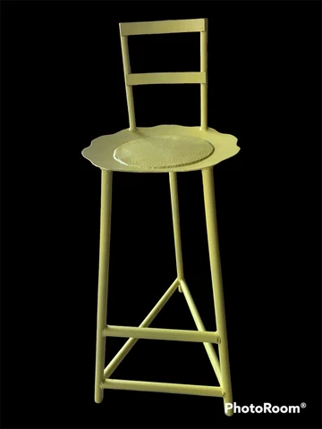 Bar Stool Industrial 3 leg Vintage Stool (shop made) heavy real & vintage! Cover