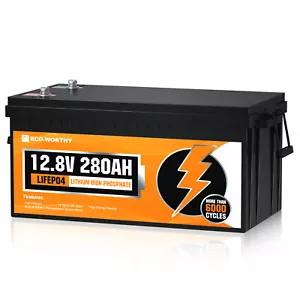 12V 280Ah Lithium Batterie LiFePO4 Akku BMS 6000+ Zyklen Wohnmobil Solaranlage - Bild 1 von 15