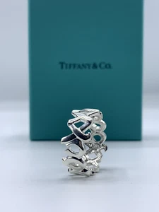 Anillo Tiffany & Co. Plata Esterlina Paloma Picasso XO Abrazos Besos Talla 11 - Imagen 1 de 4
