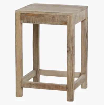 1x Hocker Mango Holz massiv Beistelltisch Nachttisch Vintage - Bild 1 von 4
