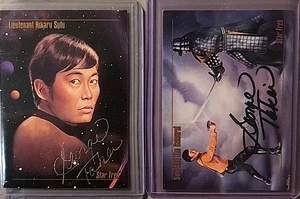 SULU George Takei Autograph Star Trek Master Series Signed Card Lot Skybox Card - Picture 1 of 2